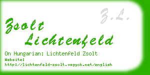 zsolt lichtenfeld business card